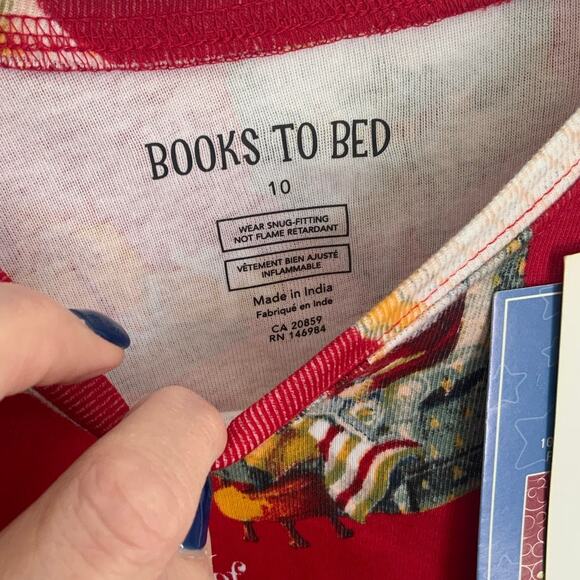 Books to Bed The Story of Santa's Beard pajamas NWT size 10 - Picture 2 of 4
